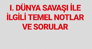 Tarih Notları ve Soruları (01.11.2019) Güncel